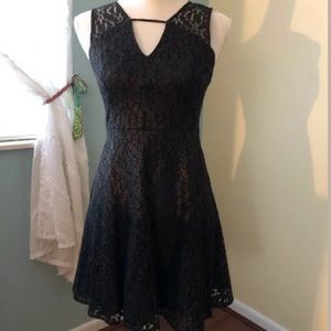 Bcbgeneration black and metallic gold dress